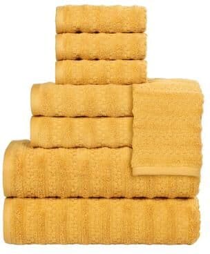 Blue Nile Mills Cotton Medium Weight Soft Absorbent 8 Piece Towel Set