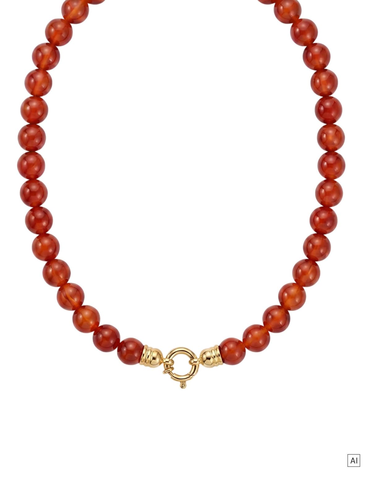 PURELEI Roter Achat Charm Kette