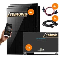 SunEnergyXT 500 Balkonkraftwerk-Speicher-Set 5 kWh | 800 W | 4 × 460 Wp | F01