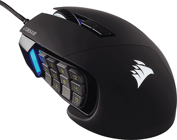 REACONDICIONADO Seminuevo Muy bueno Ratón gaming - Corsair Scimitar RGB Elite, Por cable, 18000 ppp, Retroiluminado, Negro