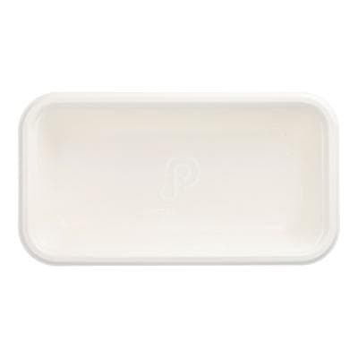 Papstar 200 Gastronorm-Behälter GN 1/3 Zuckerrohr, PLA beschichtet eckig 2,1 l 6,5 cm x 32,5 cm x 17,6 cm weiss