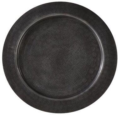 Saro Lifestyle Aluminum Charger Plates With Hammered Design (Set of 4)