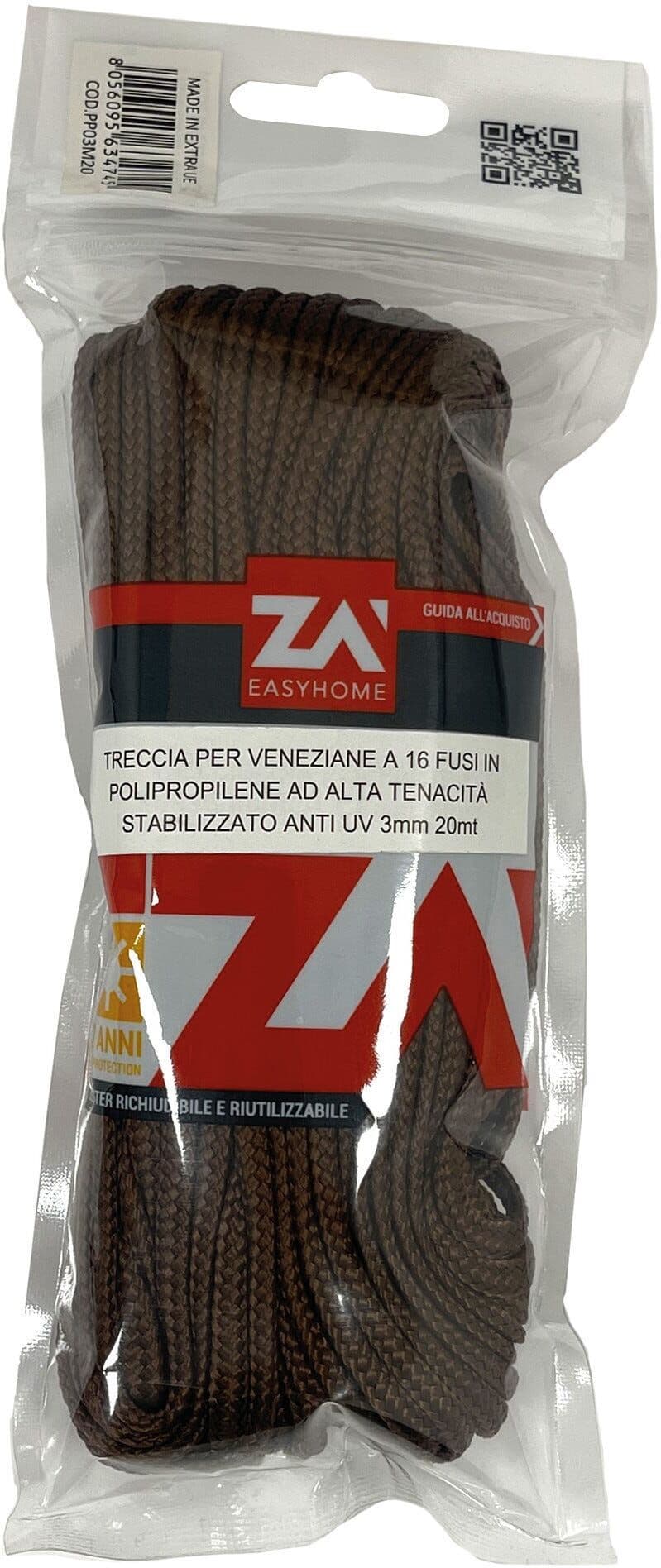 Tecnomat TRECCIA POLIPROPILENE Ø 3 mm 20 m MARRONE PER VENEZIANE