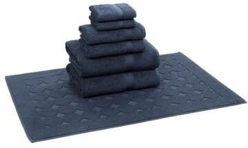Authentic Hotel and Spa Turkish Cotton 7-piece Towel Set with Circle Design Bath Mat