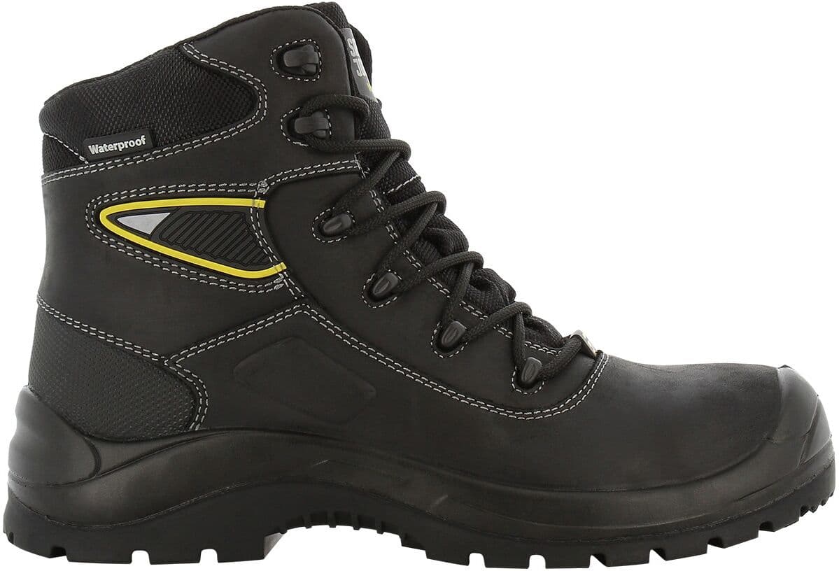 Sicherheitsschuh SAFETY JOGGER WORKS "Basalt" Gr. 42, schwarz, 42, Obermaterial: 50% Rindsleder Leather cow. 50% Lammleder LEL., Schuhe, Sicherheitsschuh