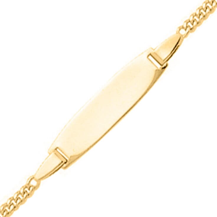 Mon Premier Bijou Gourmette bébé ovale - Or jaune 9ct