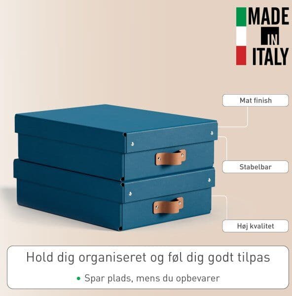 Leitz Puro Boks M. Låg   M Lav   Blå   2 Stk.