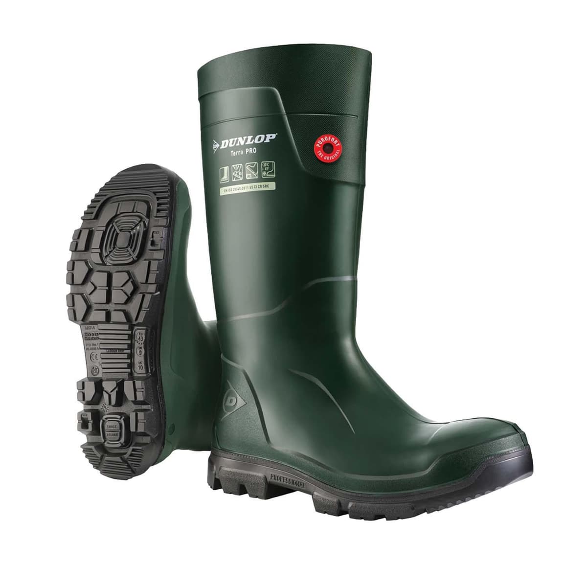 Dunlop Volwassen uniseks TerraPRO Purofort Wellington Laarzen (Groen)