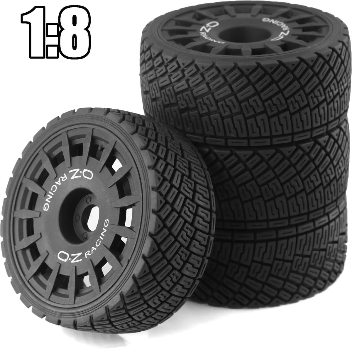 Semalam 4pcs 100mm 1/7 1/8 RC Rally Off-Road Buggy Tires Wheel 17mm Hex for ARRMA Traxxas Redcat Team Losi Kyosho HPI WR8 HSP RC Car