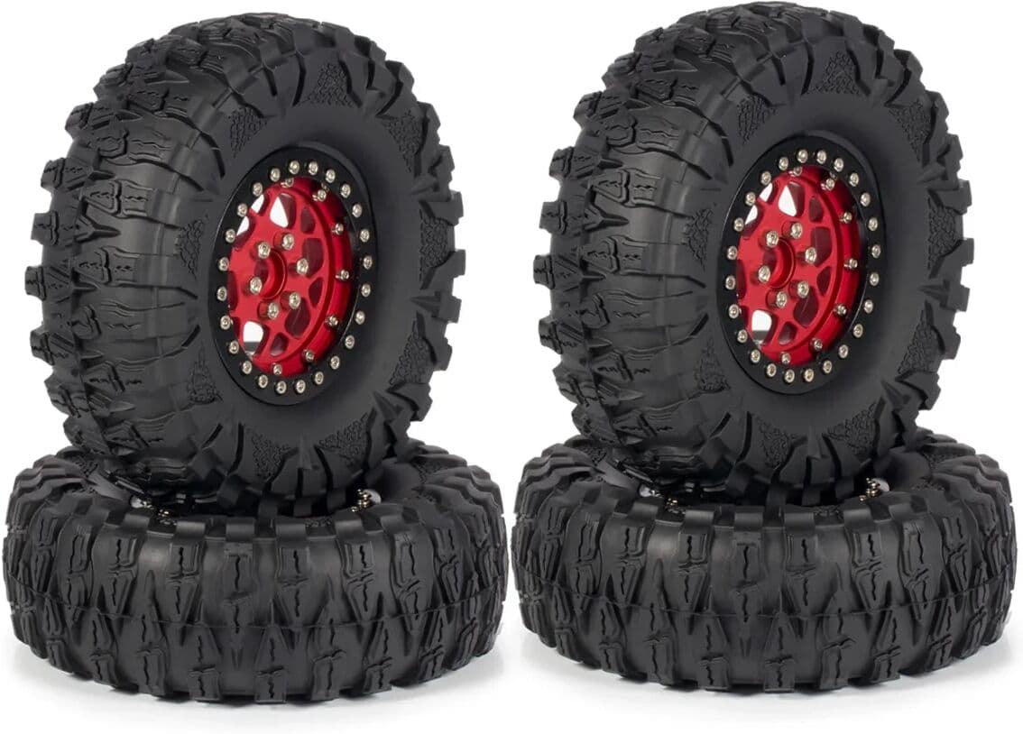 MALOM RC 2.2'' Crawler Tires 120*45mm Rubber Tyre for 1/10 RC Trucks Car SCX10 II Capra Wraith TRX4 D90 CC02 RGT 86190 AXX4 YK4103 ZP1001