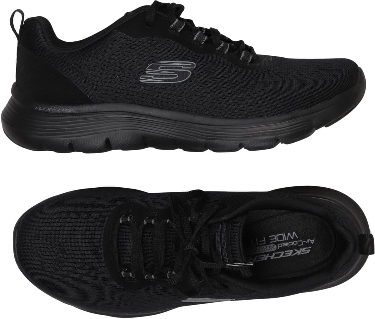 Skechers Damen Sneaker, Schwarz, Gr. EU 39, kein / Etikett - Second Hand