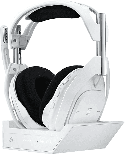 Auriculares gaming - Logitech G ASTRO A50 X, Estación base, Multidispositivo, HDMI 4K, Lightspeed, Micrófono, PC/Mac/PS/Xbox, Bluetooth, Blanco