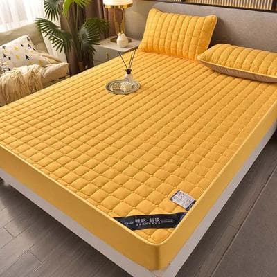 Uplift Treasures Soft Skin Friendly Quilted Mattress Protector Cover camel 78.74 78.74 10.63 In