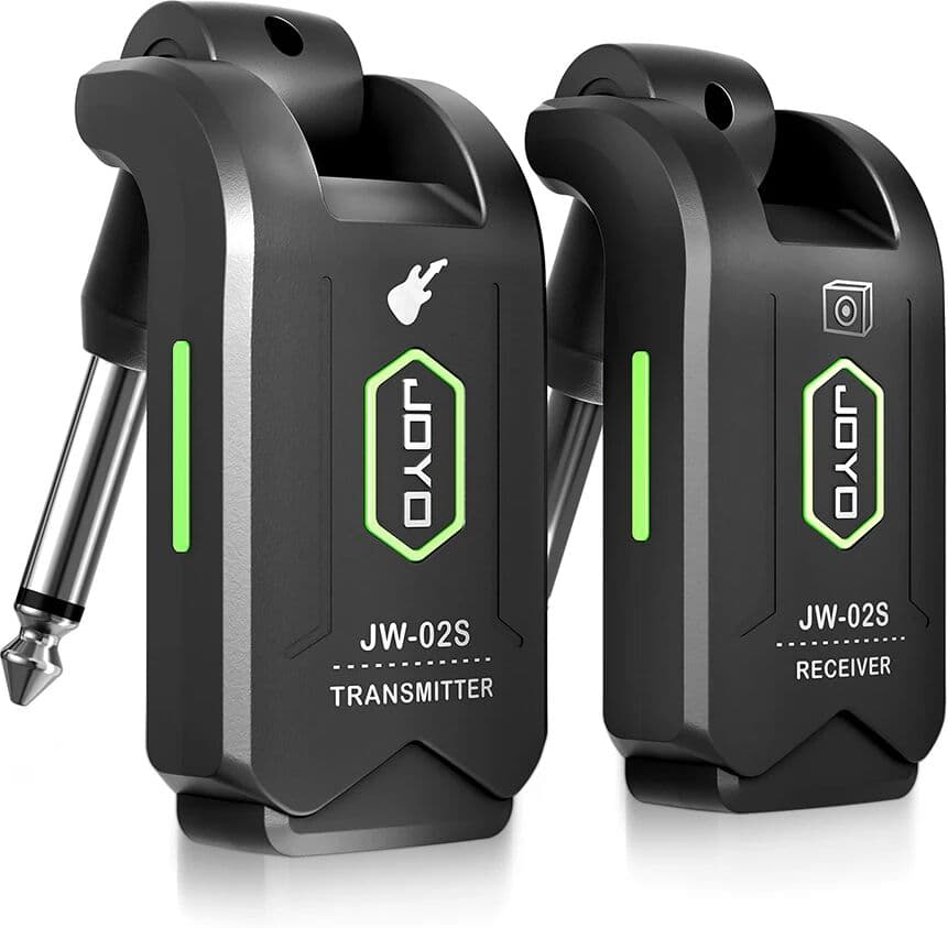 JOYO JW-02S Wireless Guitar System 5.8Ghz Rechageable Wireless Guitar Transmitter Receiver 6mS Delay Time 20M Range Plug & Play