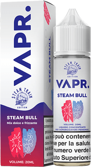 VAPR. Steam Bull Steam Train Liquido Shot 20ml Energy Drink Ghiaccio