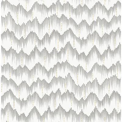 A-Street Prints Holmby Grey Brushstroke Zigzag Wallpaper