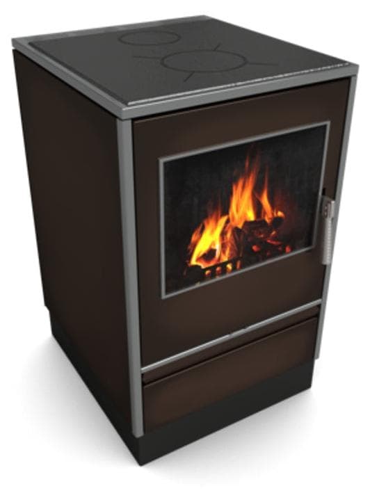 Glutos Küchenofen | HHS 03 S | 6,5 kW | Braun | Scharnier links