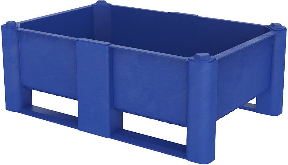 kaiserkraft Großbehälter aus Polyethylen, Inhalt 240 l, 2 Kufen und 6 Füße, ab 1 Stk