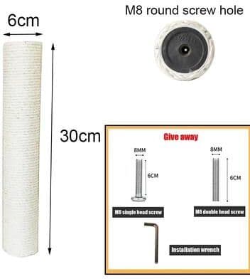 Inspire Essentials ClawCraft Sisal Cat Scratching Post Replacement 2