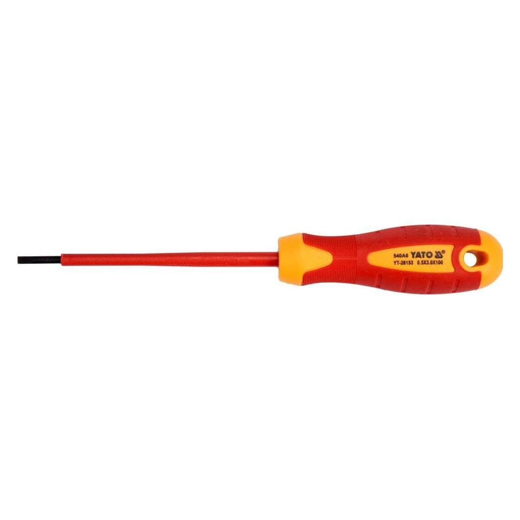 Yato flach -insolieren Schraubendreher 3*100 mm 28153 (Schlitz) (YT-28153)