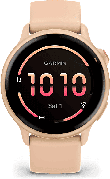 Reloj deportivo - Garmin vívoactive® 6, Rosa, Silicona, 20mm, 8 GB, 1.2" AMOLED, Autonomía hasta 11 días