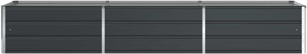 17 Stories Planter Galvanised Steel Anthracite 45cm H x 290cm W x 50cm D