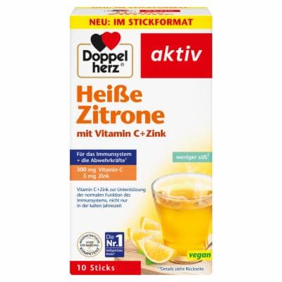 Queisser Pharma GmbH & Co. KG DOPPELHERZ heiße Zitrone Vitamin C+Zink Granulat 150 g 07091098