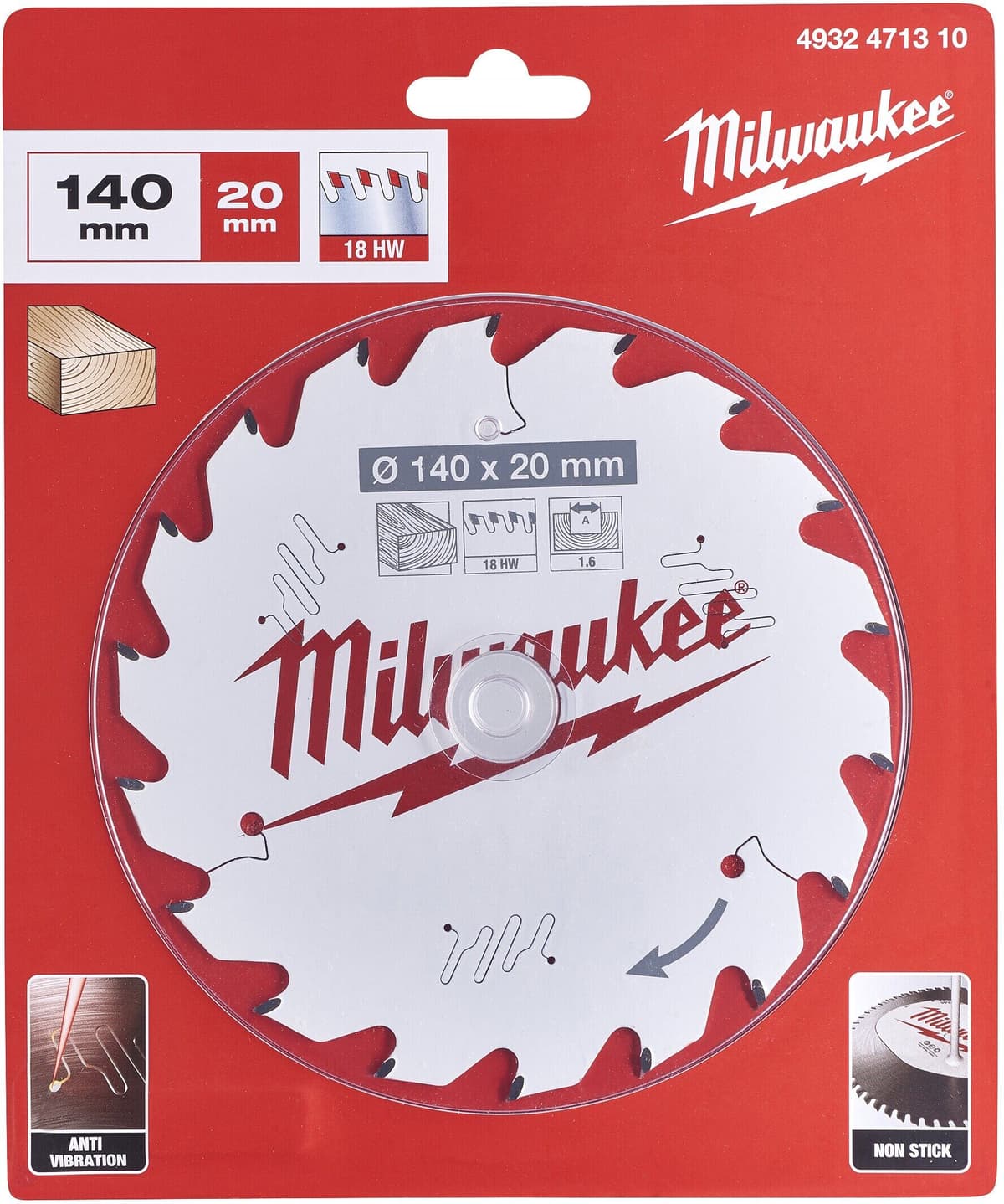 Milwaukee Cirkelsågklinga för trä - 140, 160, 165, 184, 190 &amp; 235 mm