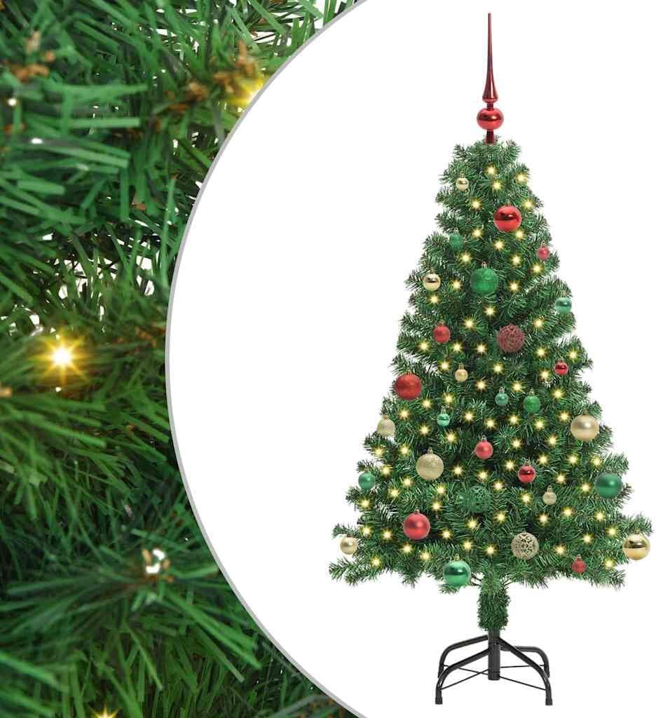 vidaXL Sapin de Noël artificiel Vert 150 cm PVC, Acier et Plastique