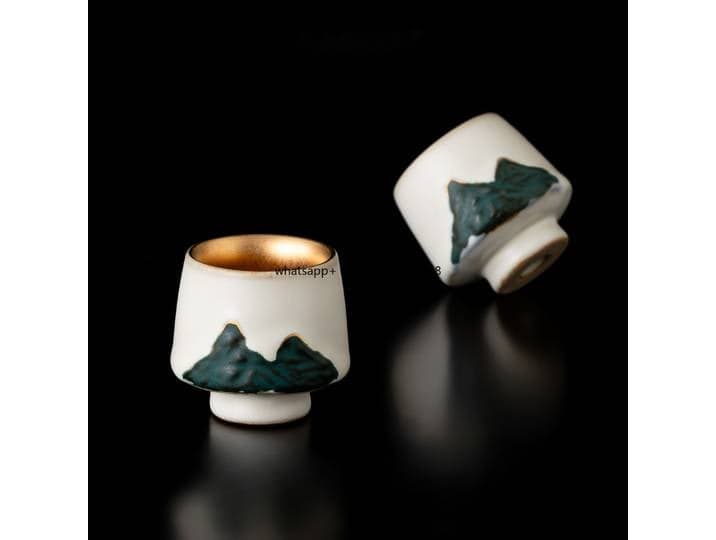 Tasse à thé en céramique dorée argentée, tasse individuelle haut de gamme, tasse à thé exquise pour homme et femme, ensemble de thé haut de gamme