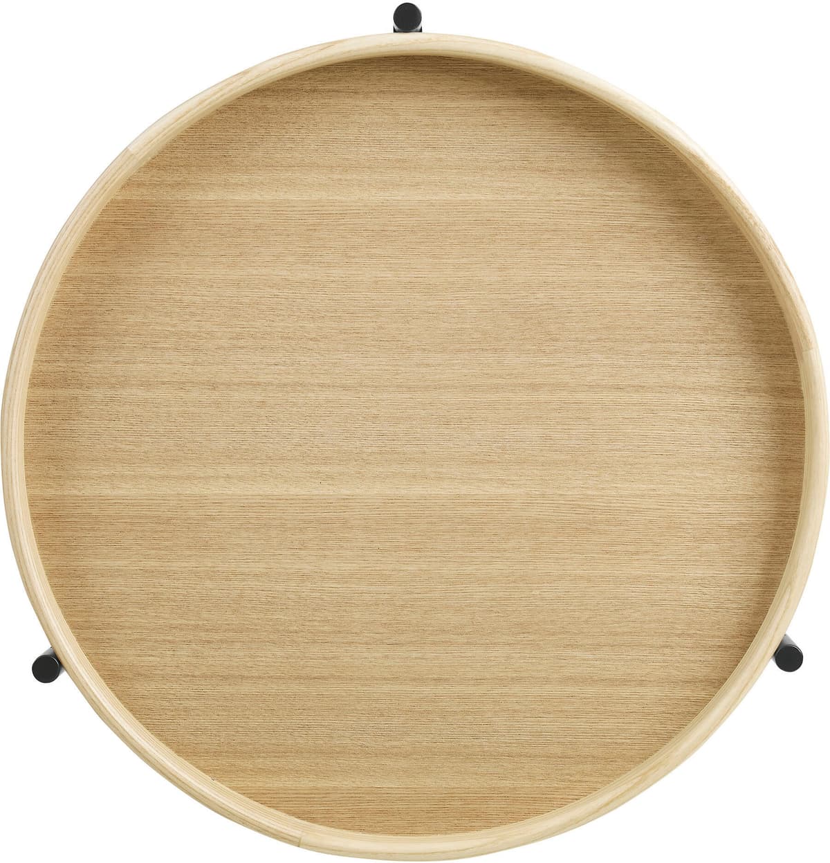 Beistelltisch SALESFEVER "Charmant und praktisch: Beistelltisch", beige (natur, schwarz, schwarz, natur), B:44cm H:49cm T:44cm, MDF mit Eschenholzfurnier, Metall, Tische, Beistelltisch, mit 2 Ablageflächen natur, schwarz, schwarz, natur B/H/T: 44cm x 49cm