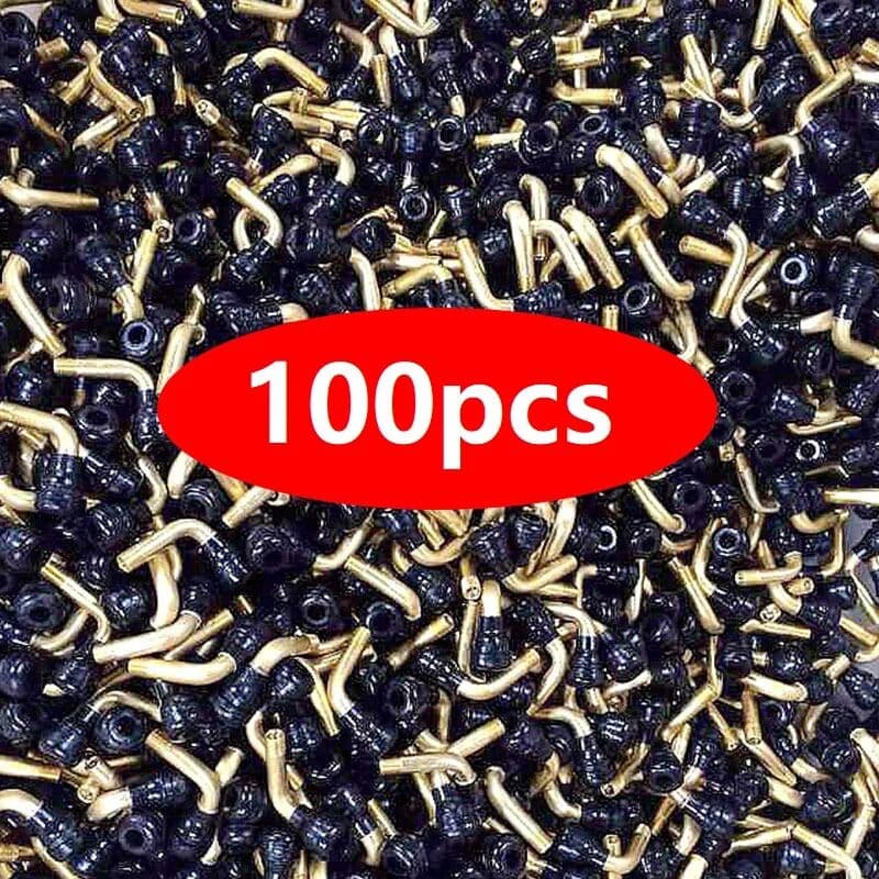 NONE 100 Pieces PVR50 PVR60 PVR70 Snap-in Rubber Base 90 Degree Tire Valve Stems with Caps for Tubeless Tire Rim Scooter Motorcycle