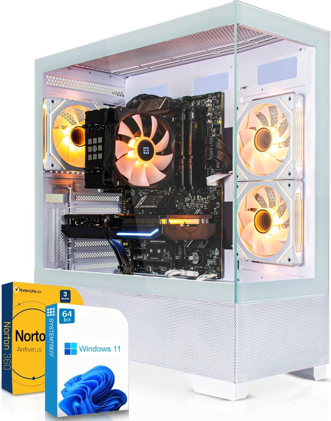 SYSTEMTREFF Gamer Rechner - Ryzen 5 PRO 5655G - Radeon RX Vega 7 - 16GB DDR4 - 500GB NVMe - Windows 11 Pro - Desktop PC
