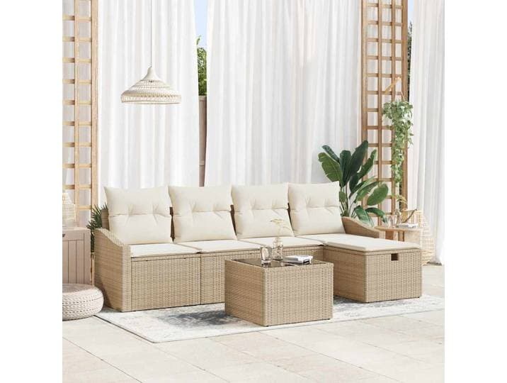 vidaXL Sofa Set 5 stk. Poly-Rattan