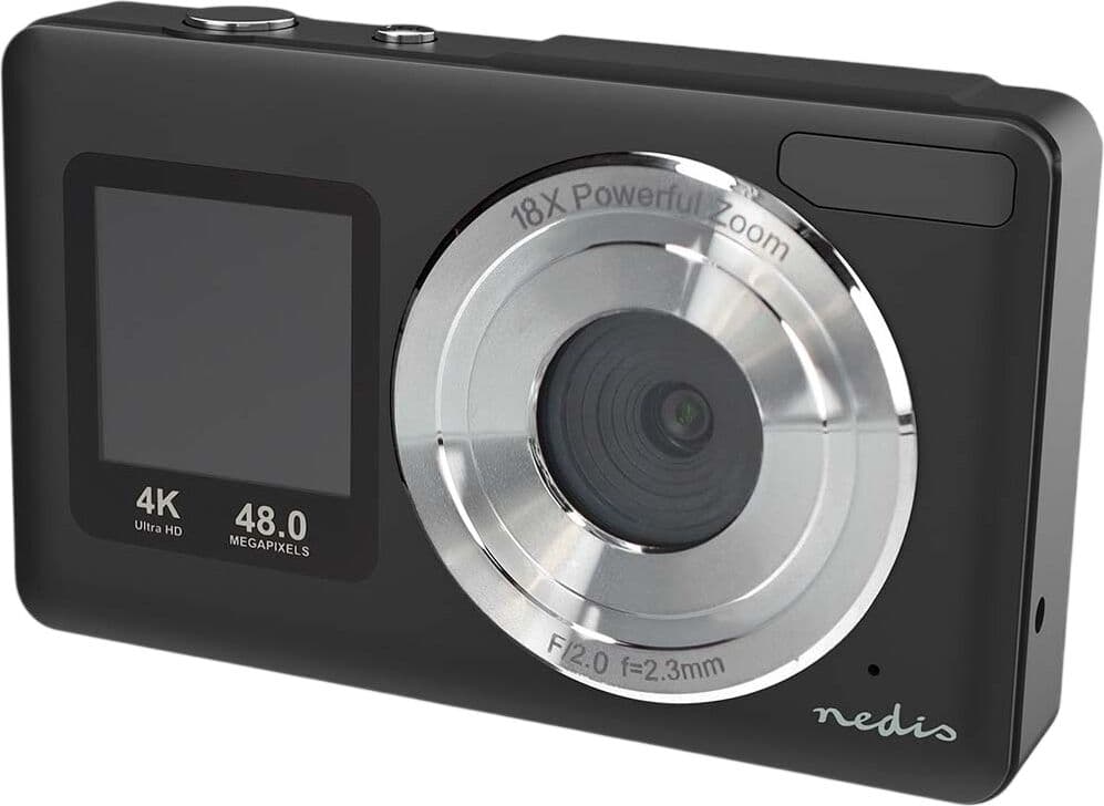 Máquina Fotográfica Digital 4K Ultra HD 48Mp 30fps (Preto) - NEDIS