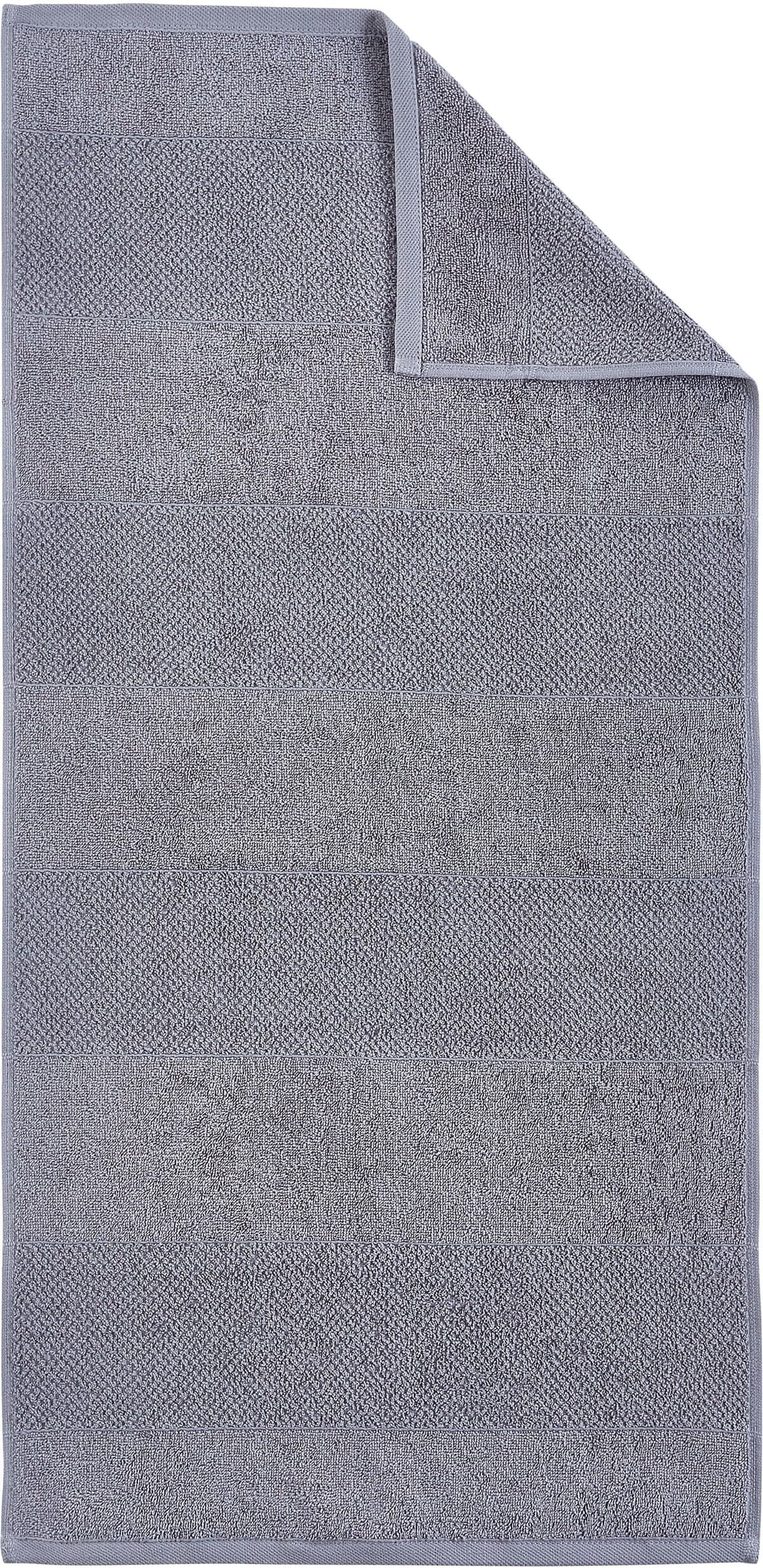 Duschtuch DYCKHOFF "Popcorn", grau (silber), B:70cm L:140cm, Frottier, Baumwolle, Handtücher, Duschtuch silber B/L: 70cmx140cm, 1 Stk., Frottier