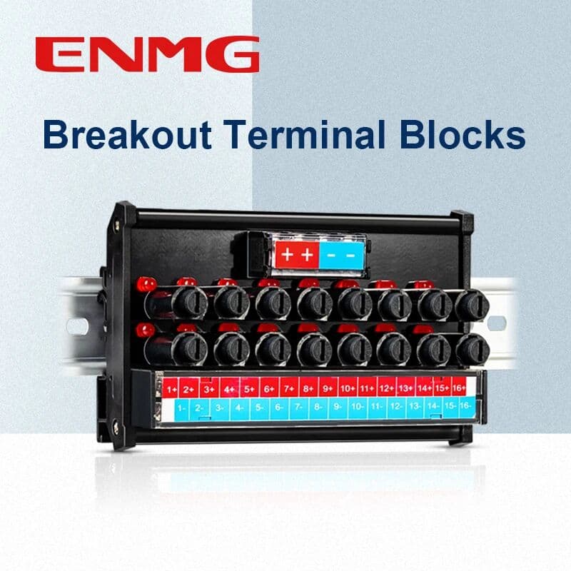 ENMG DC Power Distribution Terminal Block EPTB One Input 8 Output 16 Output Each Individual Fuse Protection With Indicator Plate