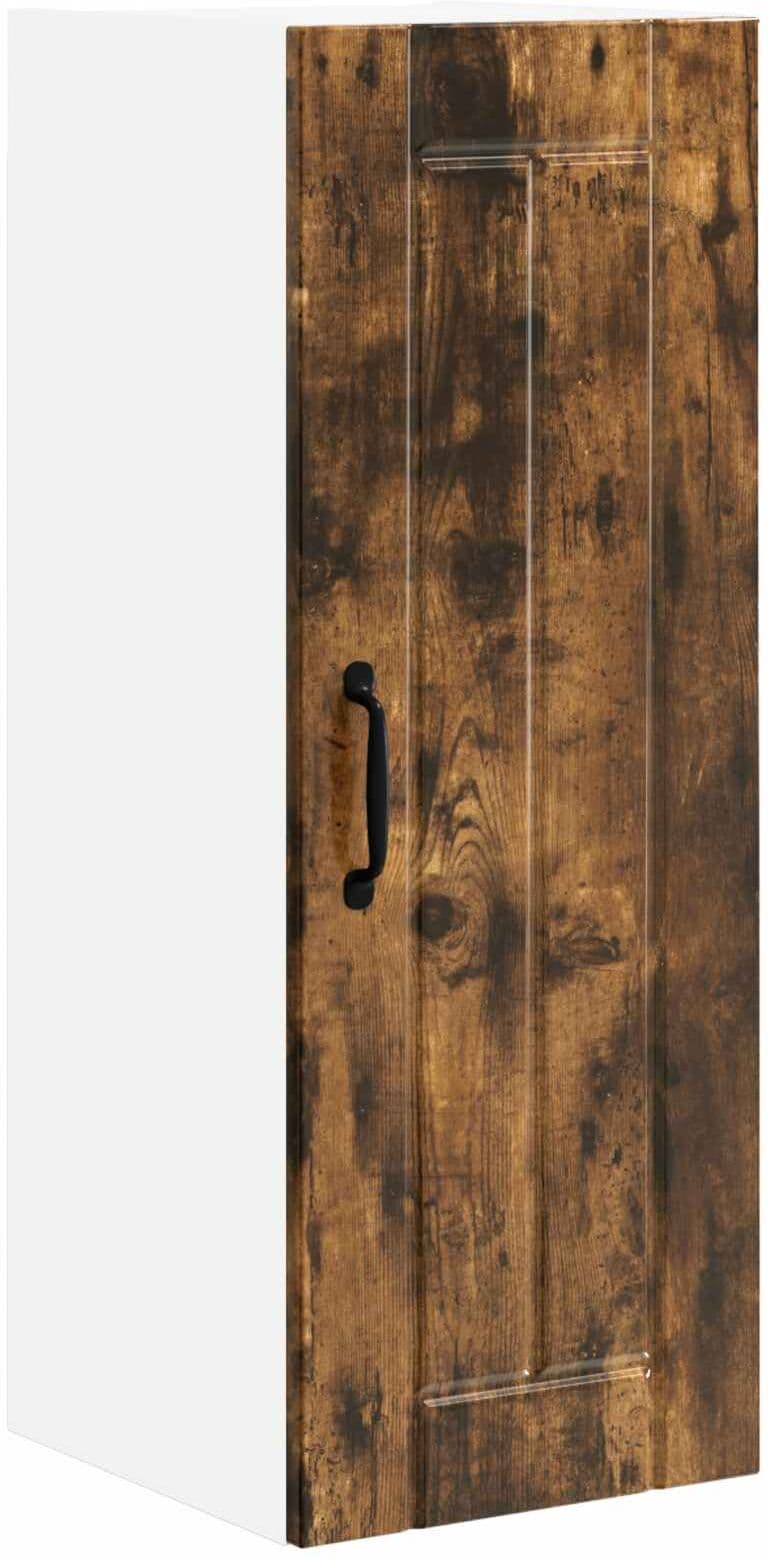 vidaXL Meuble mural LUCCA Chêne fumé 30 x 31 x 80 cm Bois d'ingénierie