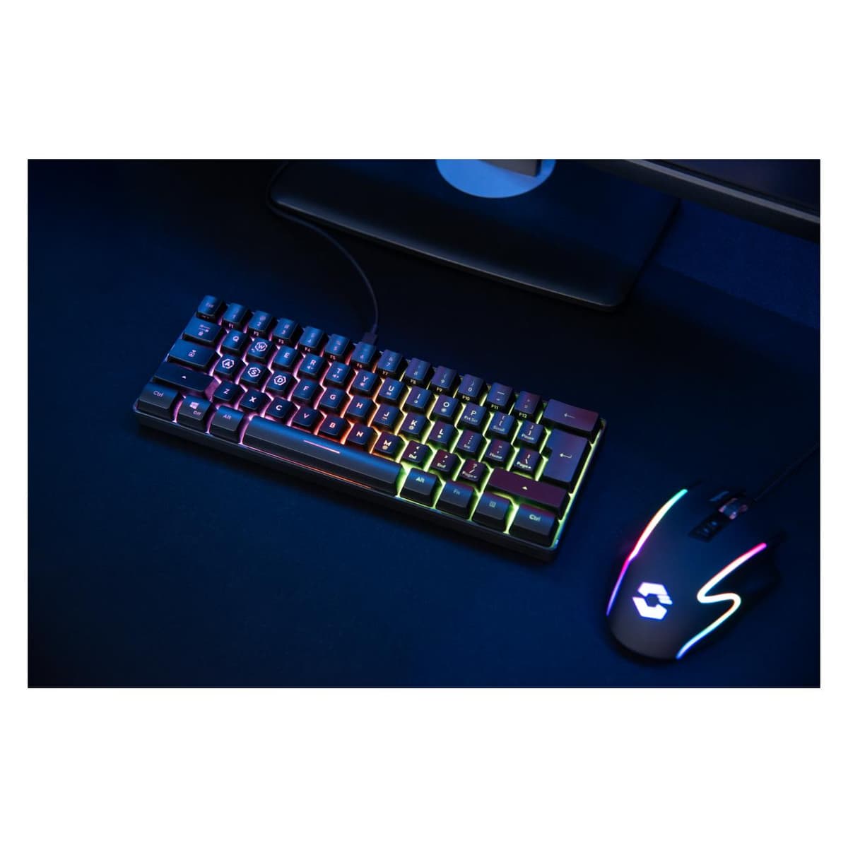 Speedlink LETOS RGB 60% schwarz / Gaming-Tastatur / Membran / RGB / USB-A / US-Layout (US, Kabelgebunden) (SL-670014-BK-US)