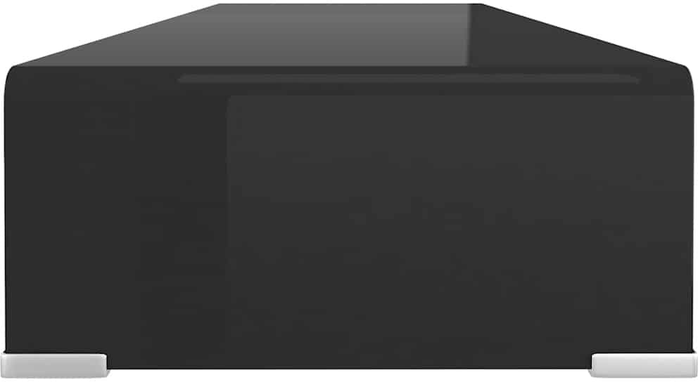 vidaXL Meuble TV/support pour moniteur 100x30x13 cm verre noir