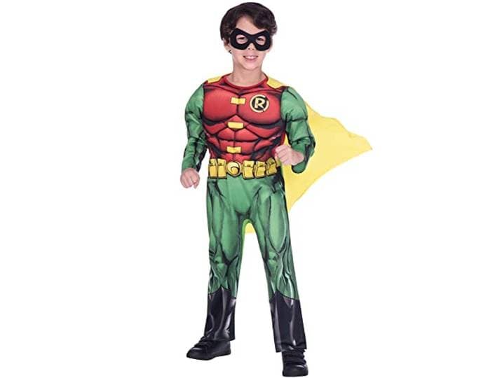 Amscan 9906092 Classic Kinderkleding Warner Bros Robin Kostuum (8-10 jaar), uniseks, kinderen, meerkleurig