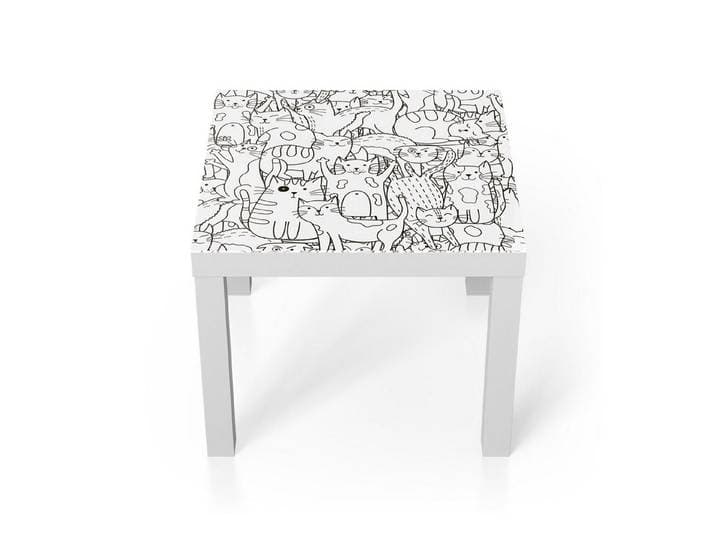 DEQORI Couchtisch 'Comic-Katzen', Glas Beistelltisch Glastisch modern
