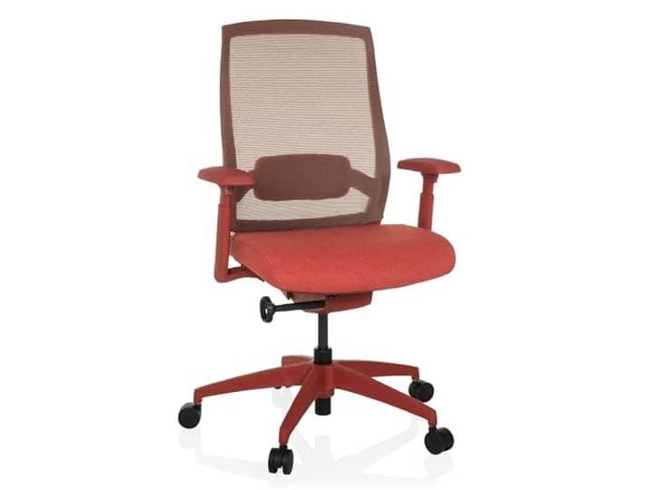 hjh OFFICE Professionele bureaustoel COLORE stof/netstof Rood