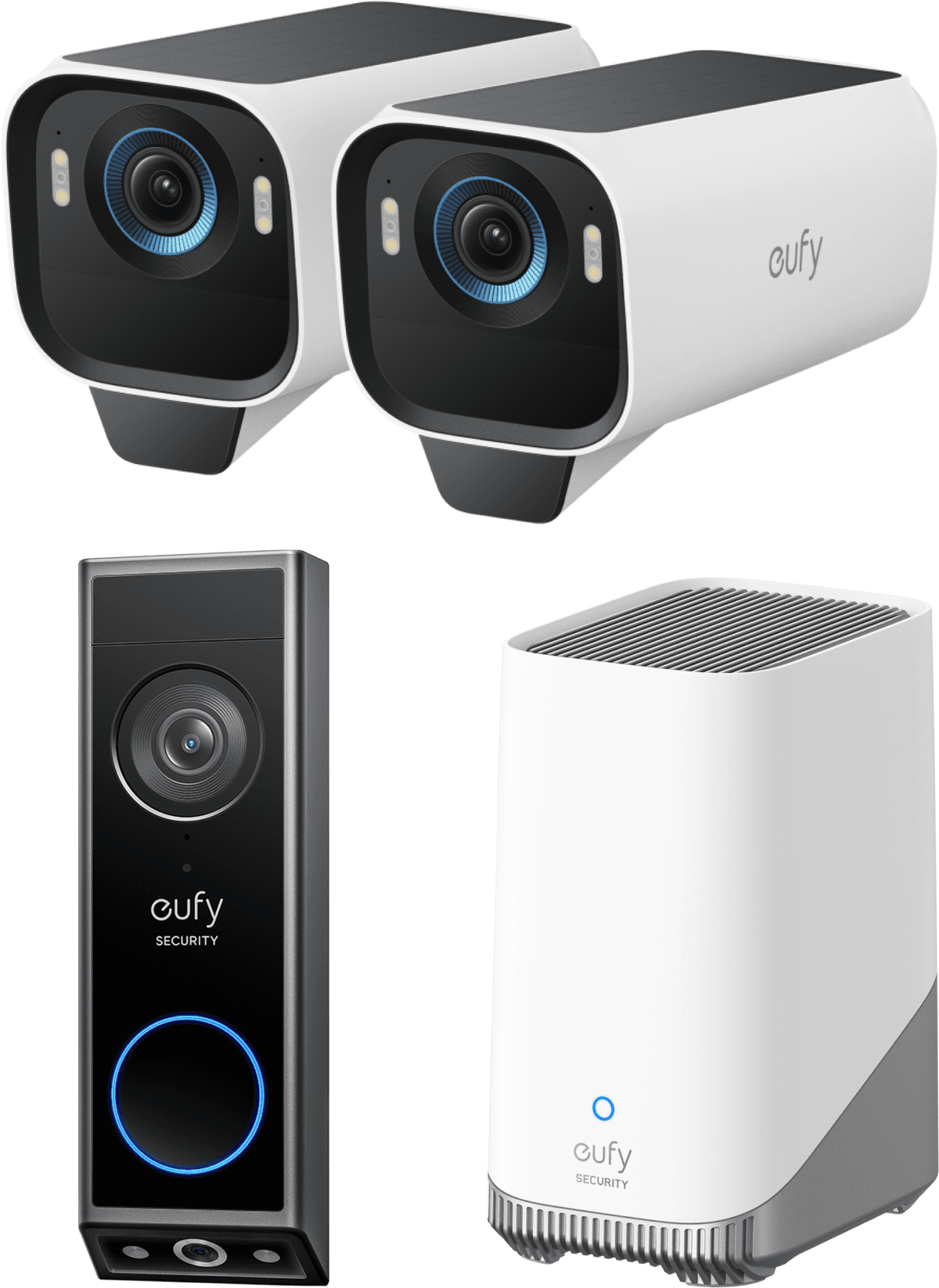 eufyCam S3 Pro 2-Cam Kit  + Video Doorbell E340 White