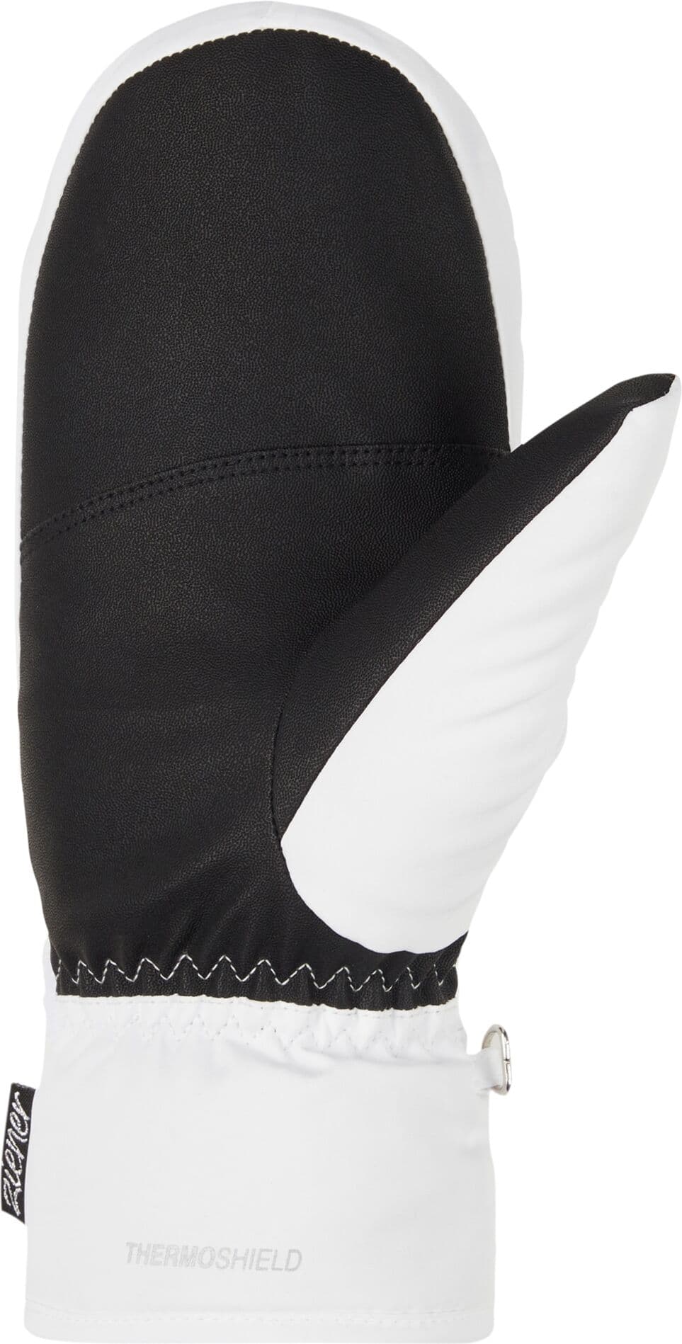 Fäustlinge ZIENER "KISARI-Z AQUASHIELD DAMEN", Damen, Gr. 8,5, weiss (weiß), Kunstfaser, Handschuhe Fäustlinge, wasserdicht, winddicht, atmungsaktiv, warmes Fleece-Futter weiß 8,5