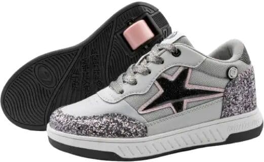 Breezy Rollers Breezy Grau Star Glitter Roller Shoes (31)