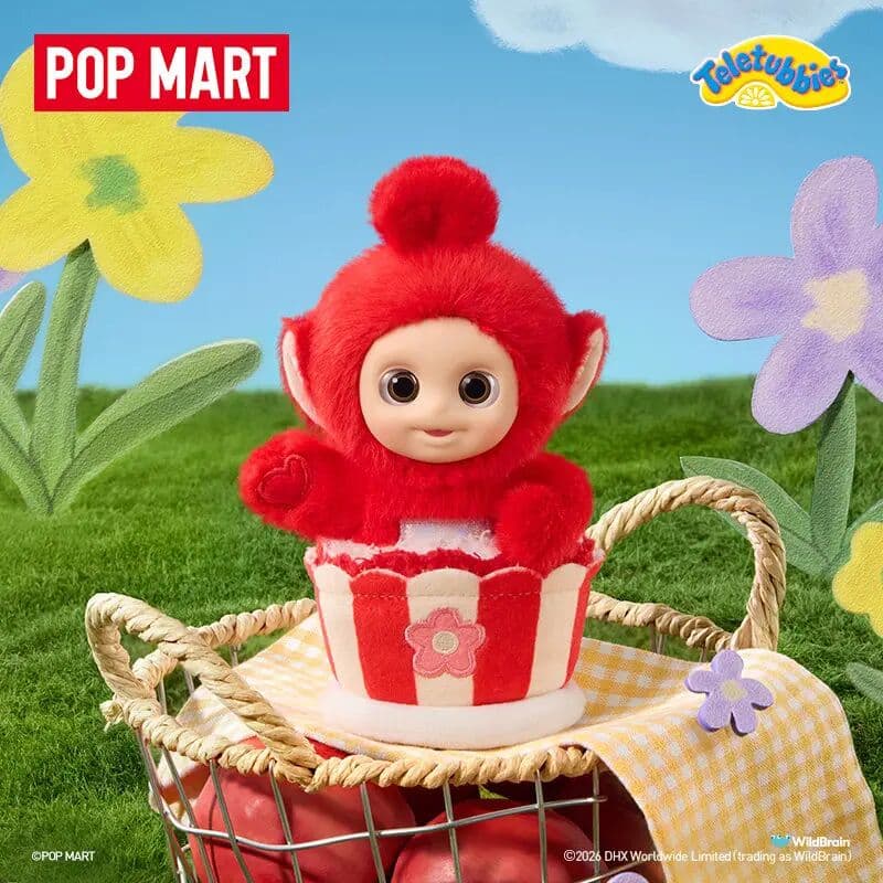 POP MART Authentic POPmart Teletubbies Afternoon Tea Diary Vinyl Keychain Blind Box Back Packaging Decoration Girl Collectible Toy Gift