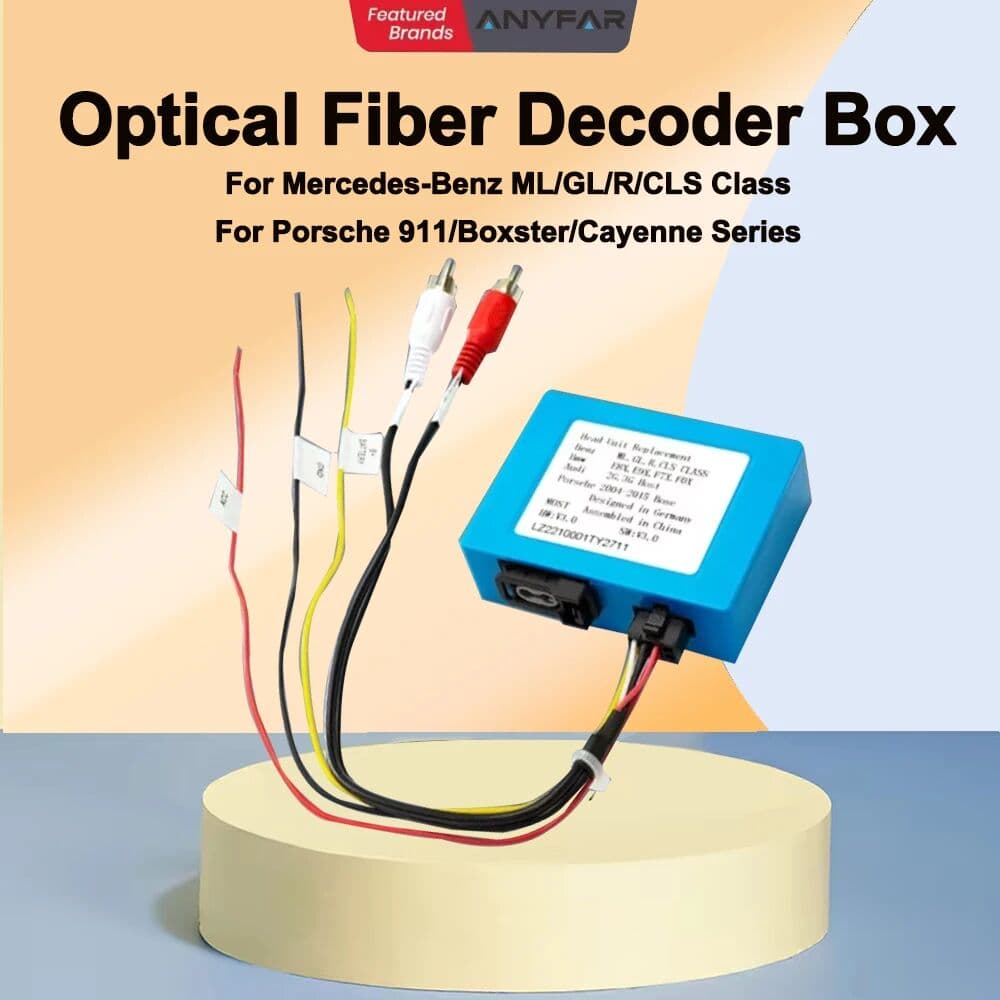 EzoneTronics Car Stereo Radio Optical Fiber Decoder Most Box For Benz B200 ML SL SLK R350 C W203 CLK W209 W211 Class GPS Fiber optic Box