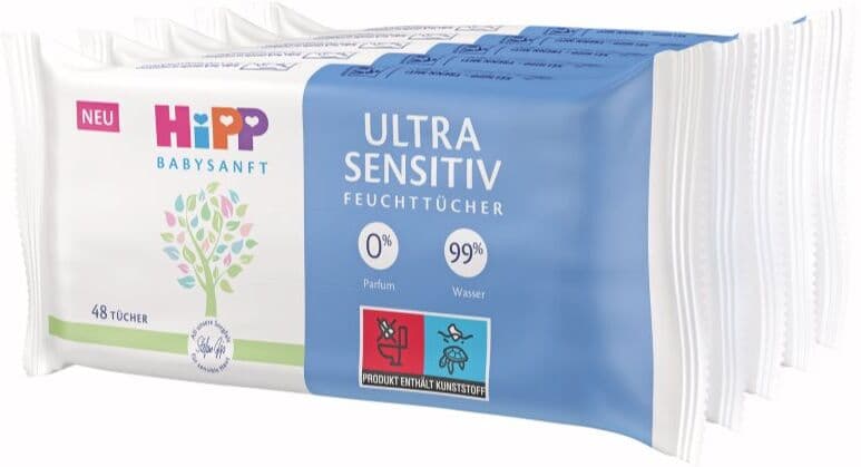 Hipp Babysanft Ultra Sensitive vochtige doekjes voor kinderen 5x48 st