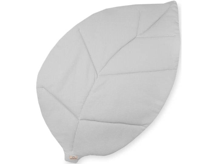 Krabbeldecke JULIUS ZÖLLNER Blatt Waffelpiqué , grau (hellgrau), B:110cm L:170cm, Baumwolle, Wohndecken, Krabbeldecke, Made in Germany